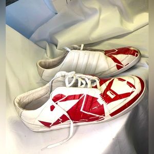 Super Rare Y-3 Adidas with abstract Yohji Yamamoto 12 white & Red